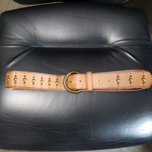 Talbots genuine leather belt light brown small